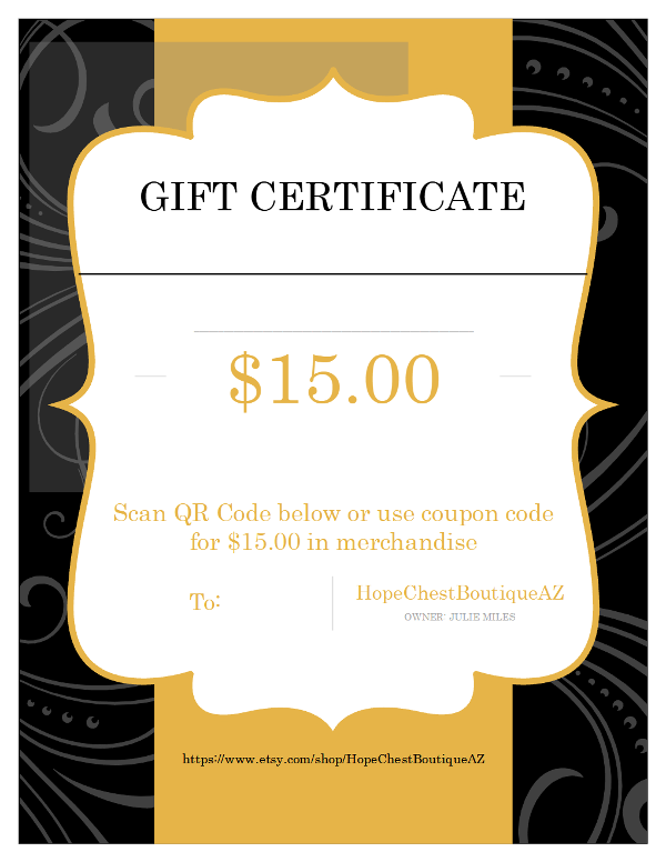 Etsy Gift Certificate